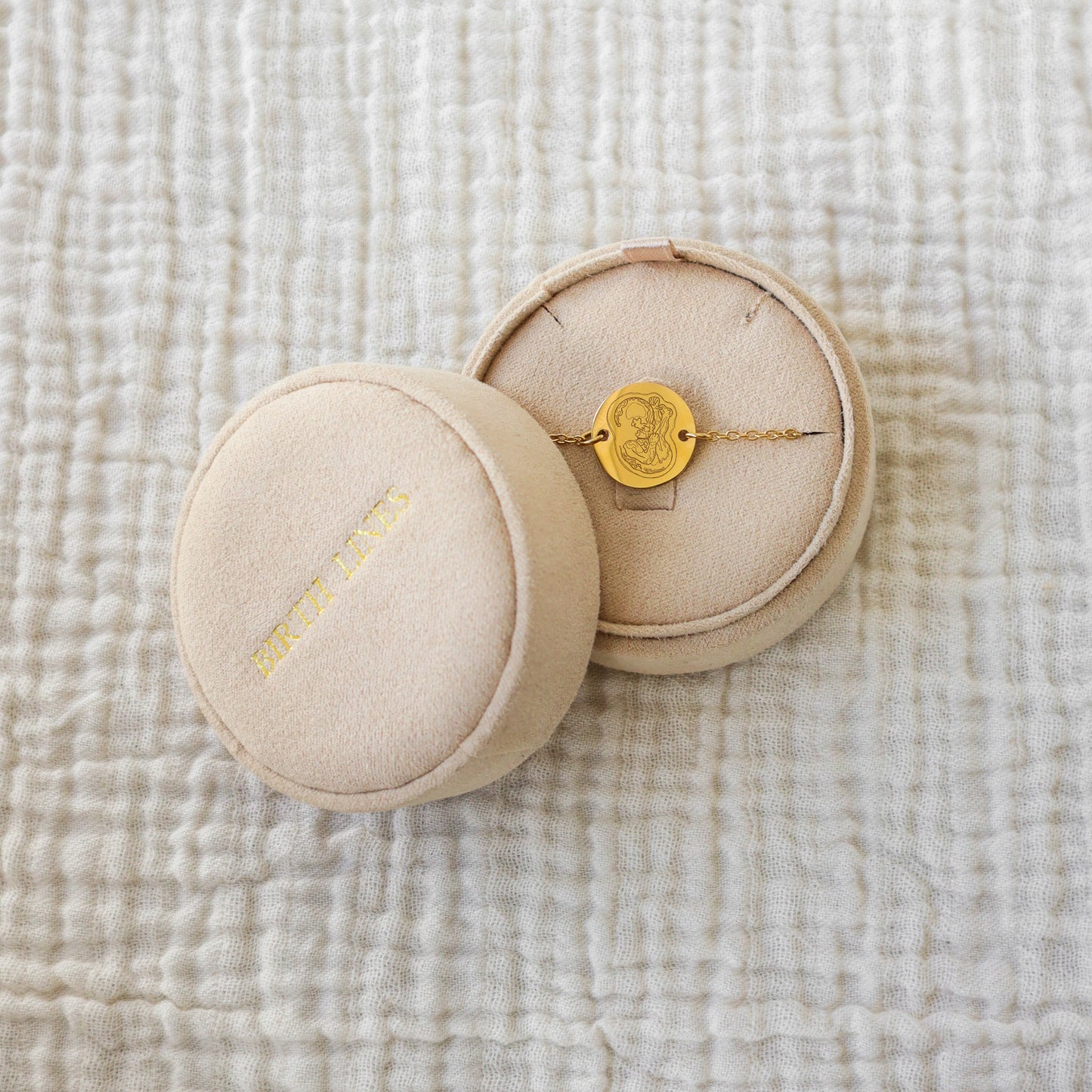 Birth Lines Bracelet Coin - Stainless Steel