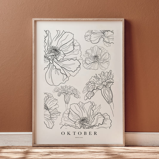 Birth Flower poster October