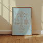 Sterrenbeeld Poster Weegschaal (Libra)
