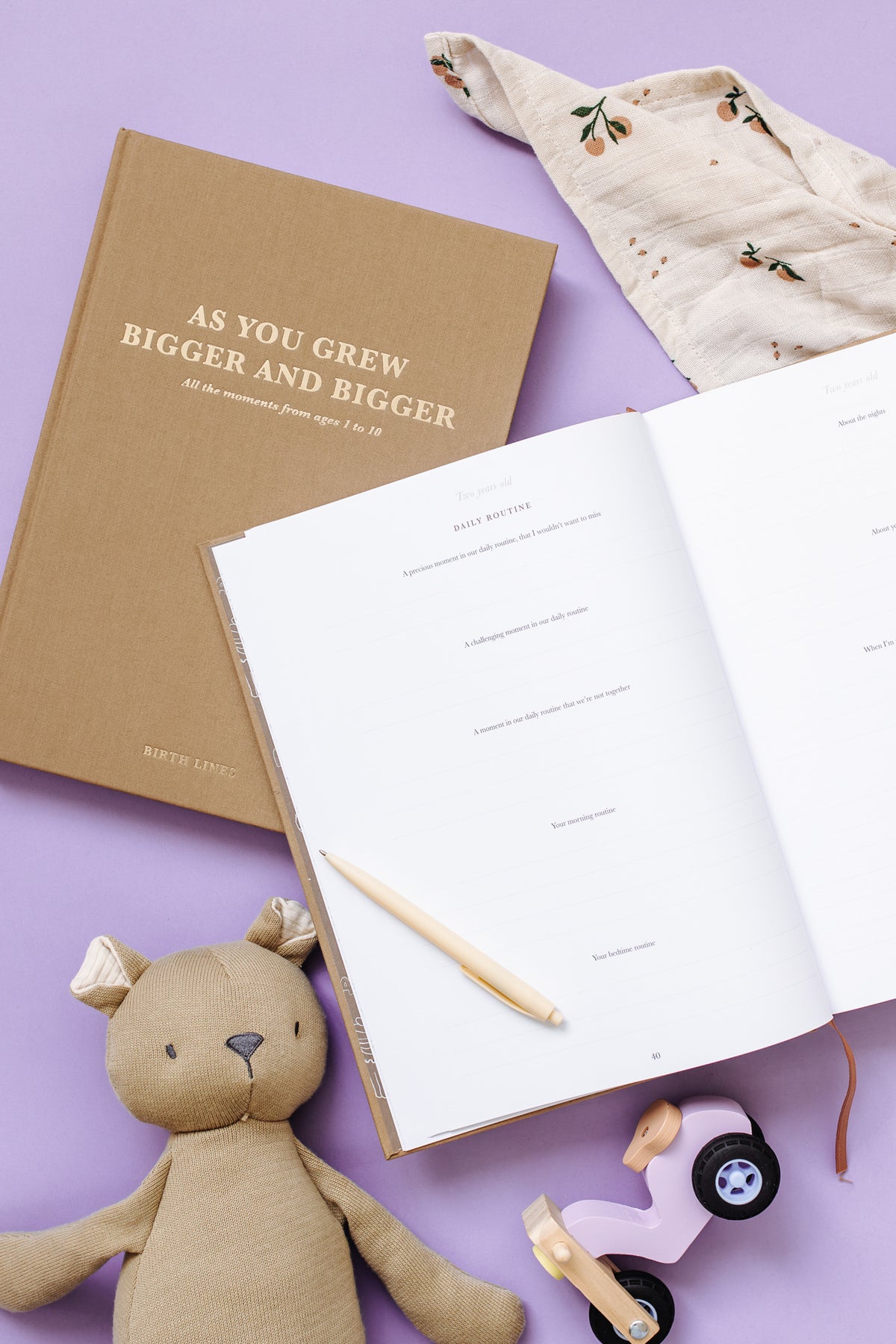 'As you grew bigger and bigger' Childhood Memory Book