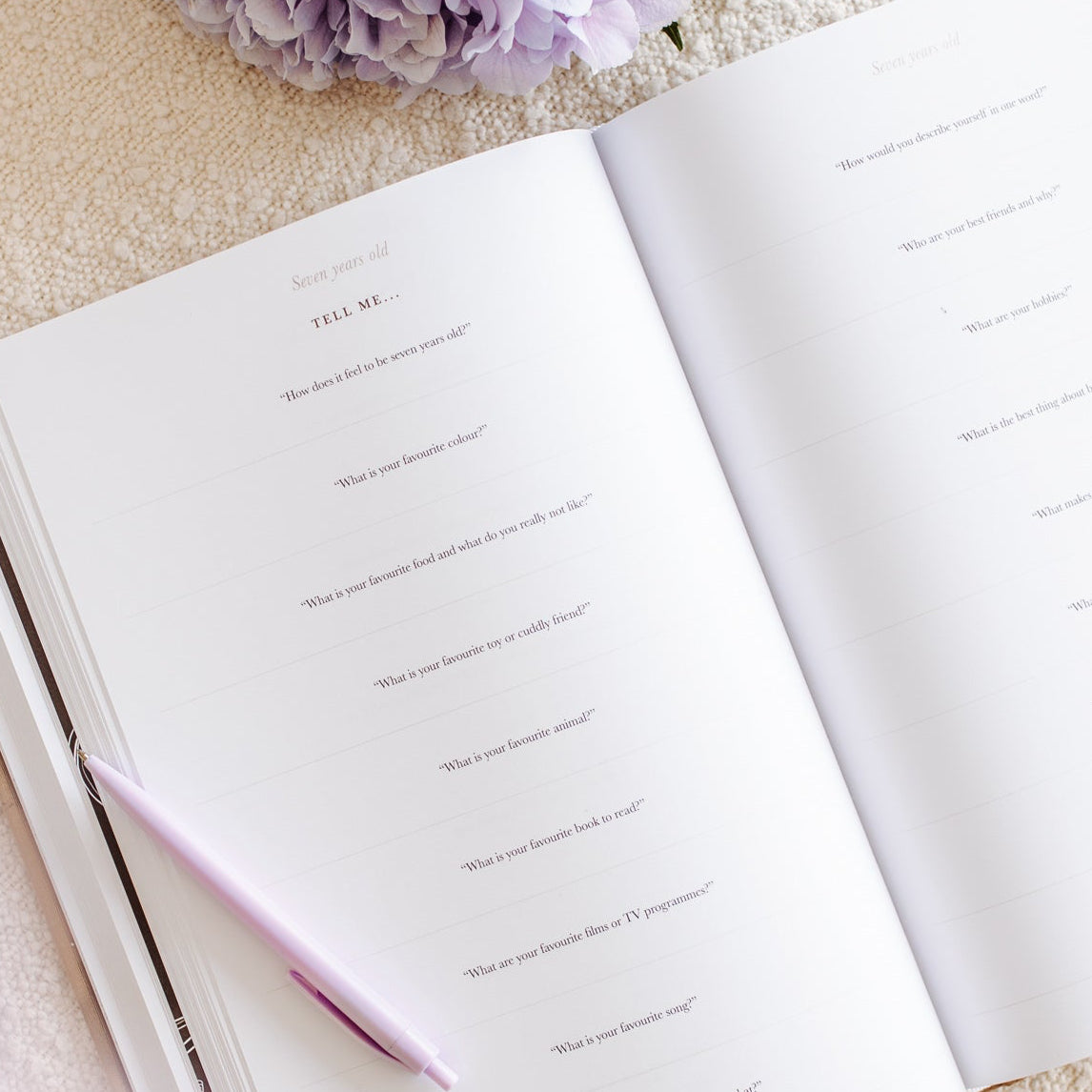 'As you grew bigger and bigger' Childhood Memory Book