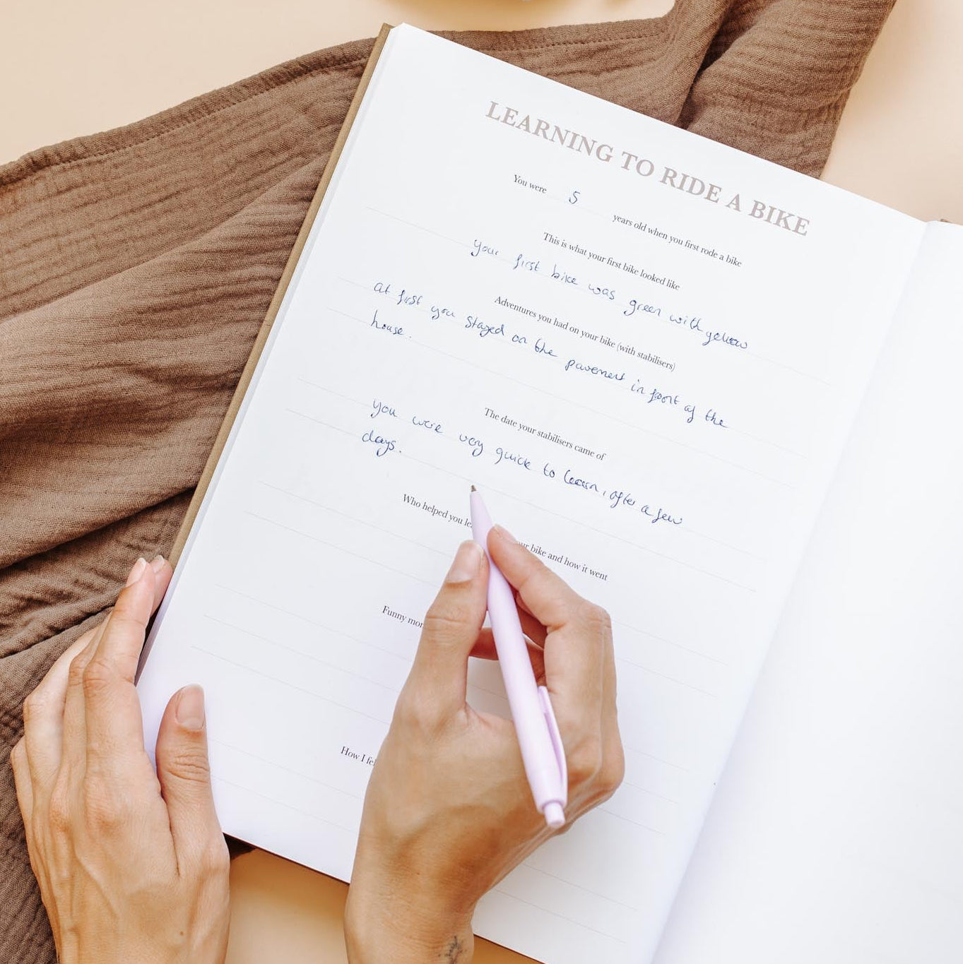 'As you grew bigger and bigger' Childhood Memory Book