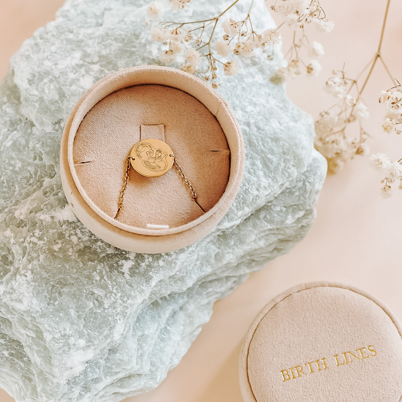 Birth Lines Armband Coin - 14 kt goud