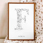 Birth Flower Letter Poster April