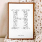 Birth Flower Letter Poster April