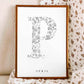 Birth Flower Letter Poster April