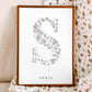 Birth Flower Letter Poster April