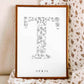 Birth Flower Letter Poster April