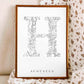 Birth Flower Letter Poster August
