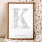 Birth Flower Letter Poster August