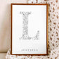 Birth Flower Letter Poster August