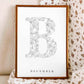 Birth Flower Letter Poster December