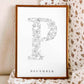 Birth Flower Letter Poster December