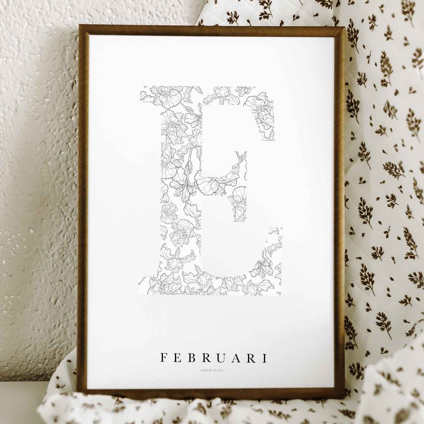 Birth Flower Letter Poster February