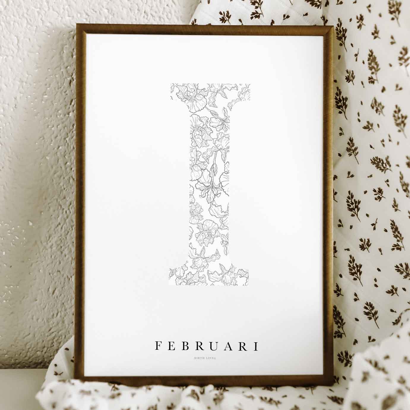 Birth Flower Letter Poster February