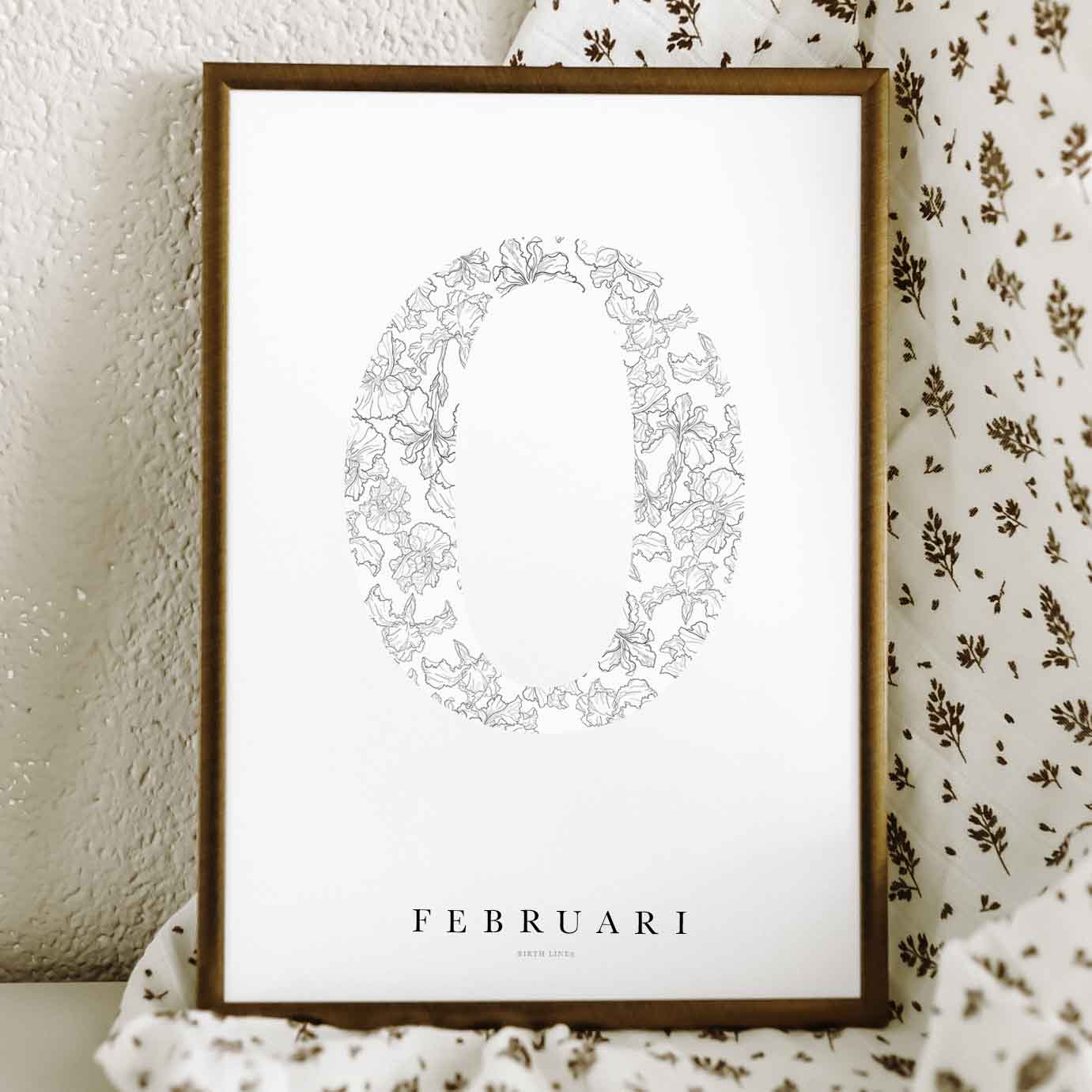 Birth Flower Letter Poster February