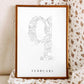 Birth Flower Letter Poster February