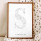 Birth Flower Letter Poster February