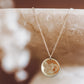 Birth Lines Necklace Coin - 14 kt gold