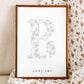 Birth Flower Letter Poster January