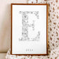 Birth Flower Letter Poster July
