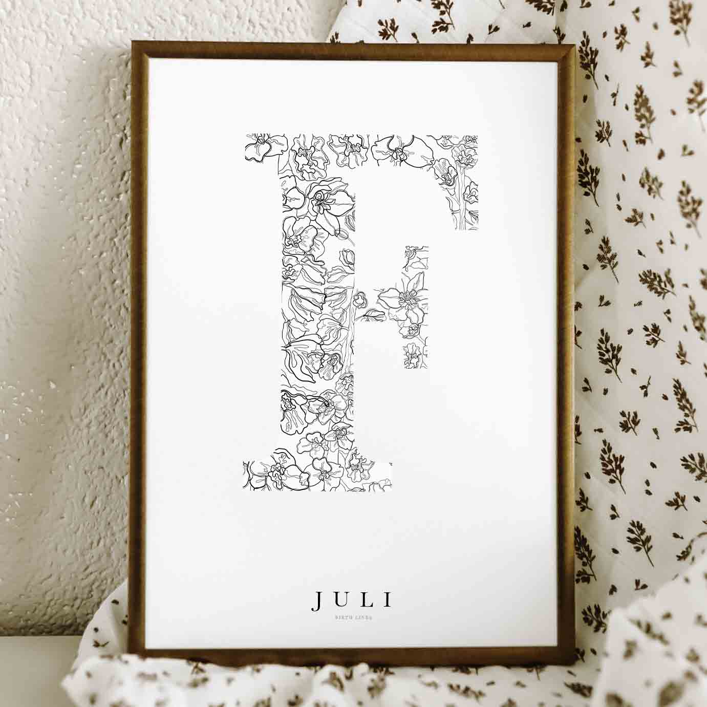 Birth Flower Letter Poster July