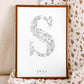 Birth Flower Letter Poster July