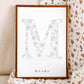 Birth Flower Letter Poster March