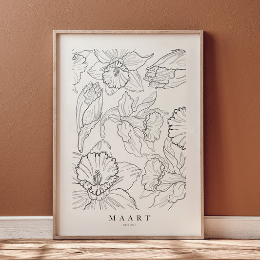 Birth Flower poster March