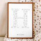 Birth Flower Letter Poster March