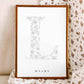 Birth Flower Letter Poster March