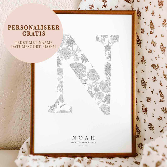 Birth Flower Letter Poster November