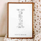 Birth Flower Letter Poster November