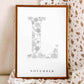Birth Flower Letter Poster November