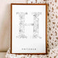 Birth Flower Letter Poster October