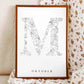 Birth Flower Letter Poster October