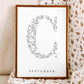 Birth Flower Letter Poster September