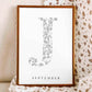 Birth Flower Letter Poster September